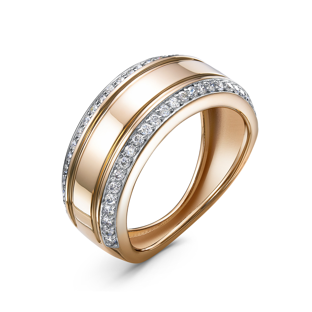 Кольцо из золота с камнем Фианит фото, цены