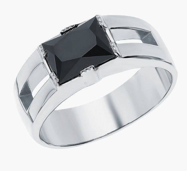 Печатка из серебра с камнем Фианит фото, цены