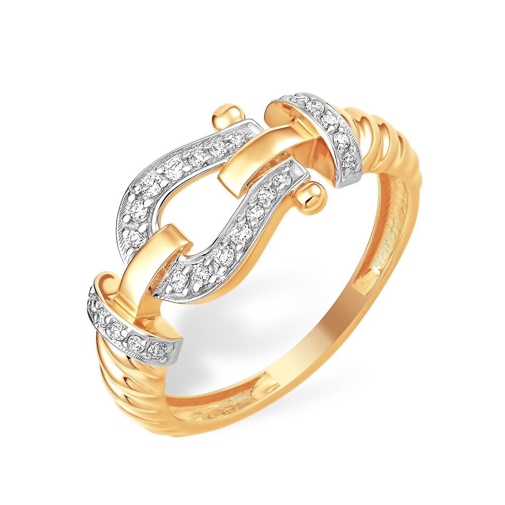 Кольцо из золота с камнем Фианит фото, цены