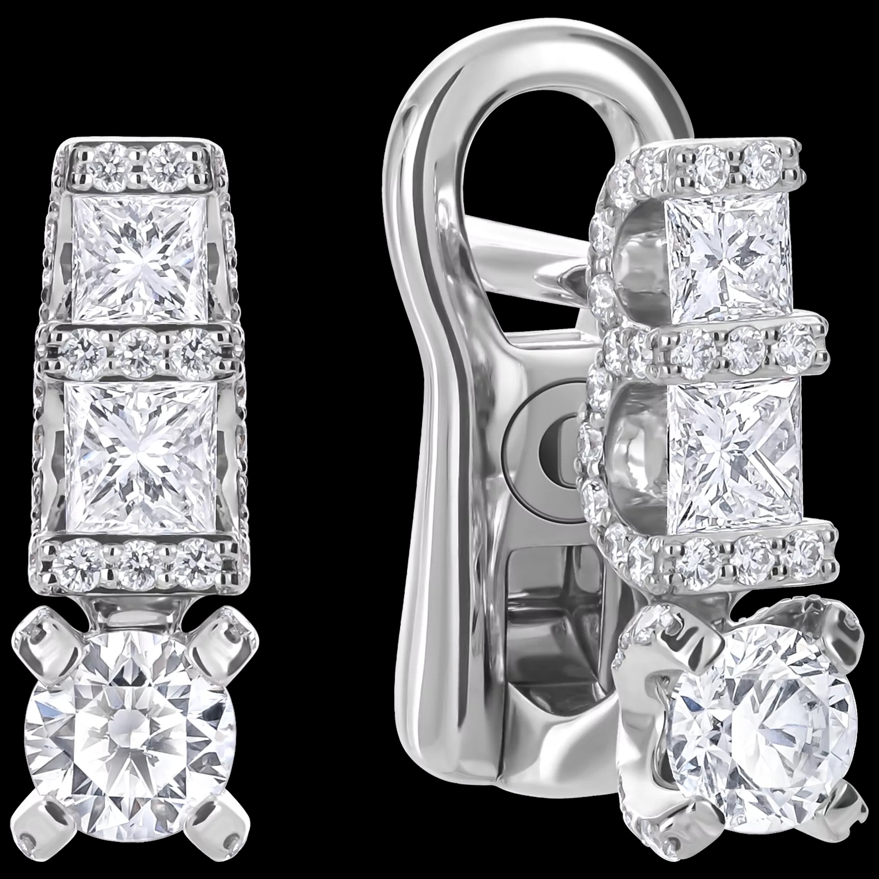 Серьги из золота с камнем Бриллиант фото, цены