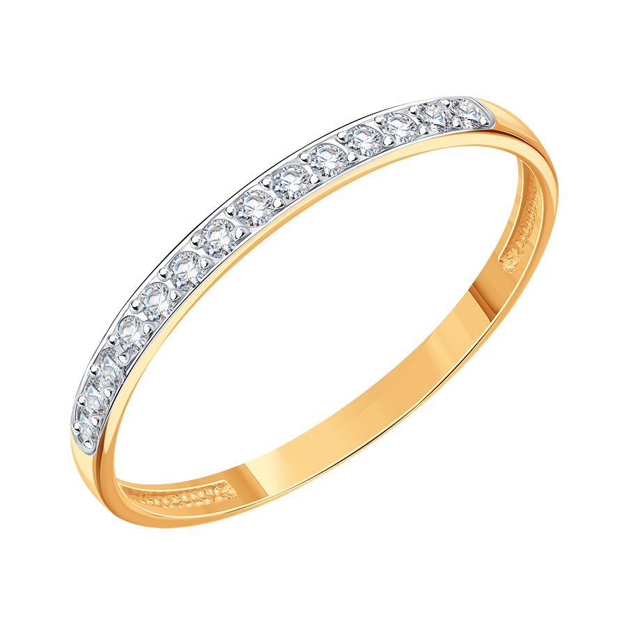 Кольцо из золота с камнем Фианит фото, цены