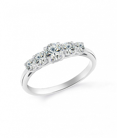 Кольцо из серебра с камнем Фианит фото, цены