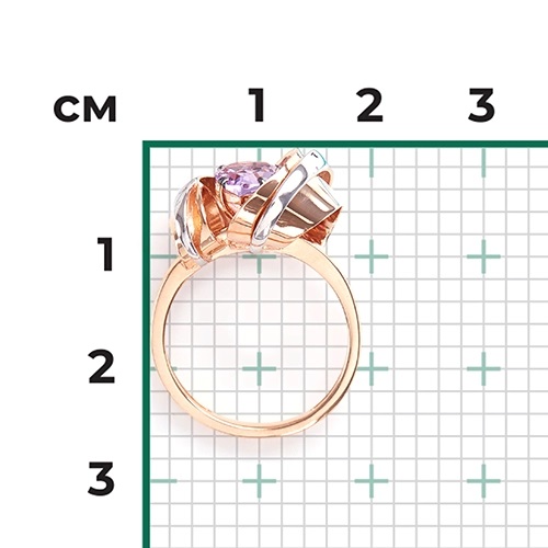 Кольцо из золота с камнем аметист фото, цены