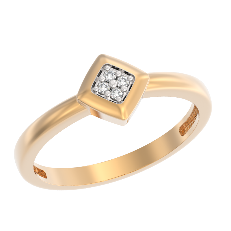 Кольцо из золота с камнем Фианит фото, цены