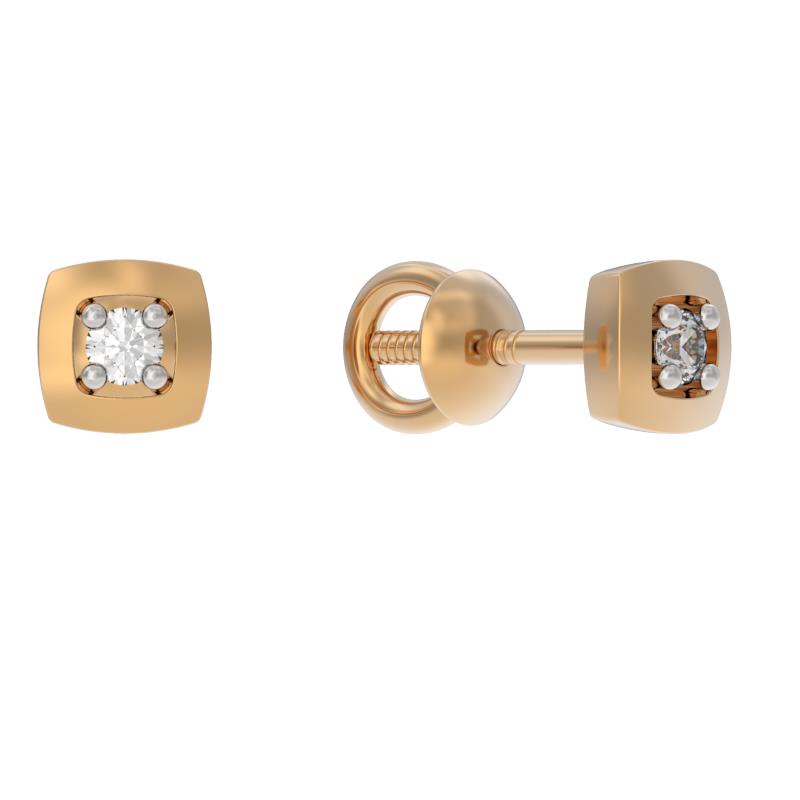 Пуссеты из золота с камнем Сапфир фото, цены