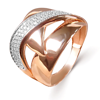 Кольцо из золота с камнем Фианит фото, цены