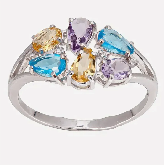 Кольцо из серебра с камнем Фианит фото, цены