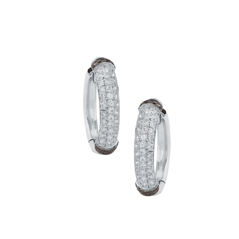 Серьги из серебра с камнем Фианит фото, цены