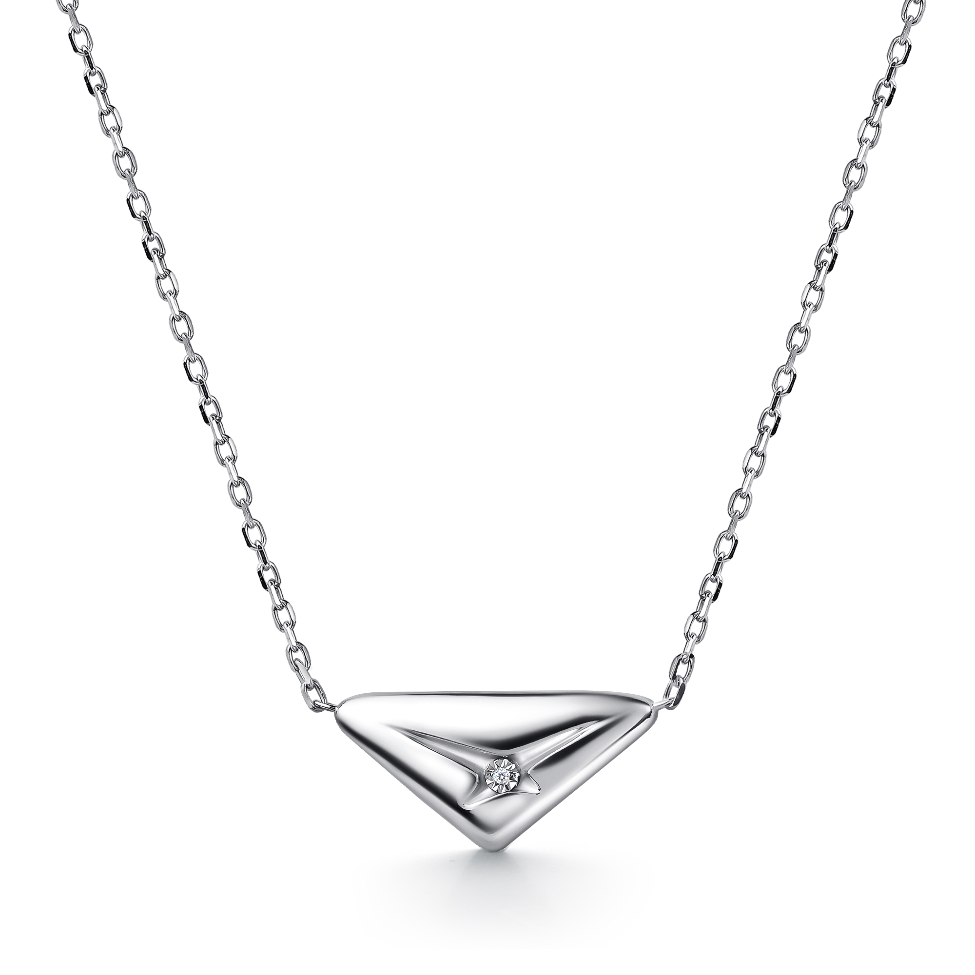 Колье из серебра с камнем Бриллиант фото, цены