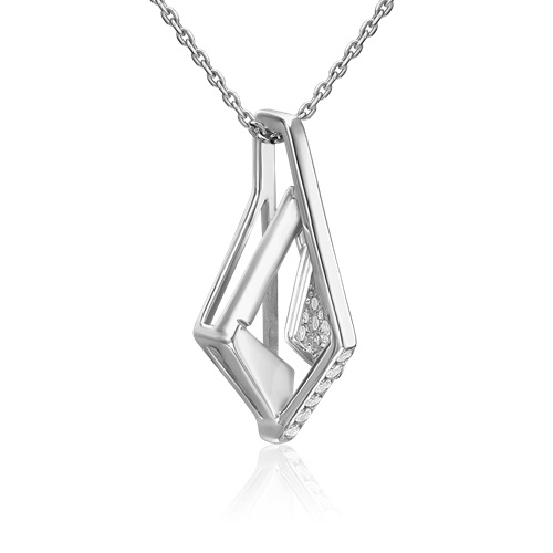 Подвеска из серебра с камнем Фианит фото, цены