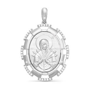 Икона из серебра с камнем Фианит фото, цены