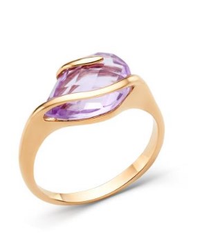 Кольцо из золота с камнем Гранат синт. фото, цены