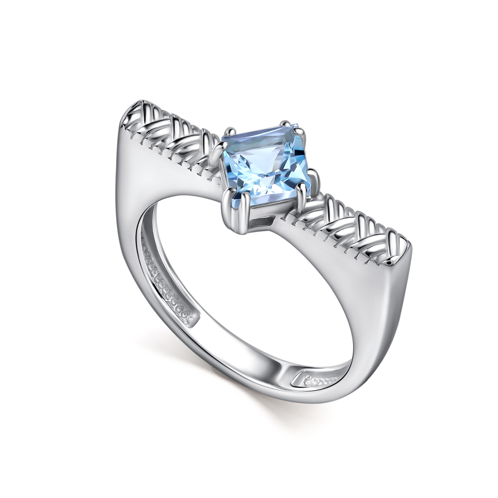 Кольцо из серебра с камнем Топаз фото, цены