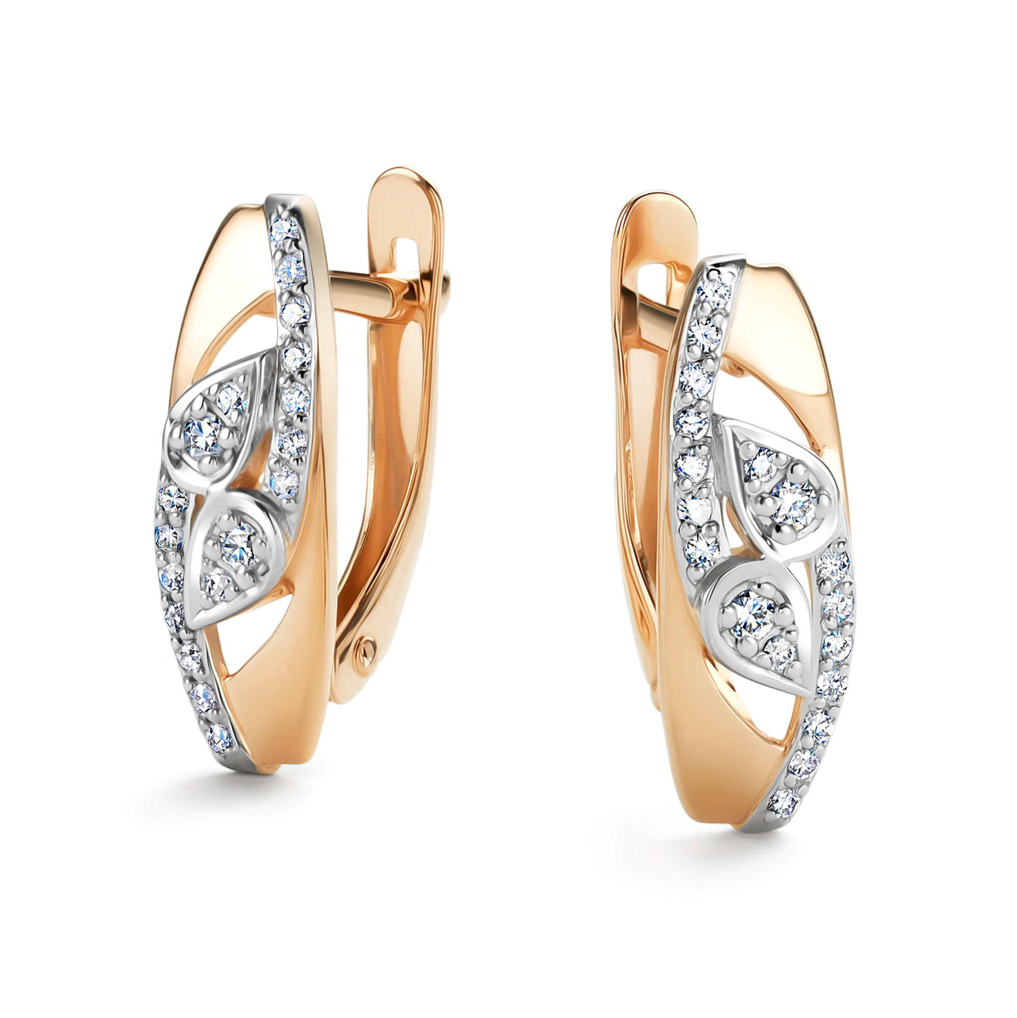 Серьги из золота с камнем Бриллиант фото, цены