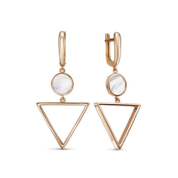 Серьги из золота с камнем Перламутр фото, цены