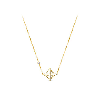 Колье из золота с камнем Фианит фото, цены