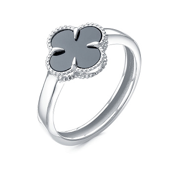 Кольцо из серебра с камнем Оникс фото, цены