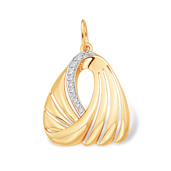 Подвеска из золота с камнем Фианит фото, цены